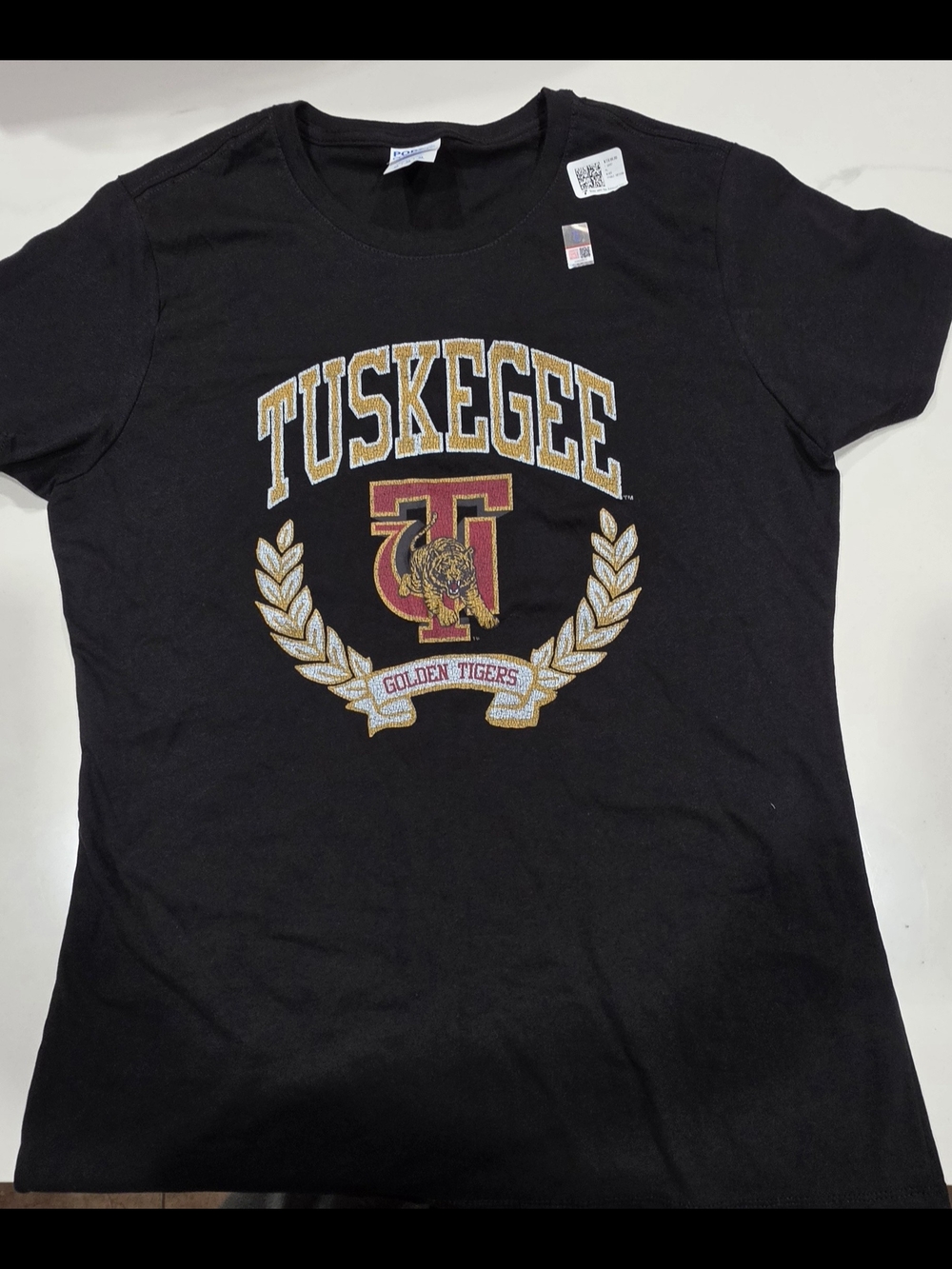Tuskegee Golden Tigers Black Short Sleeve Tee